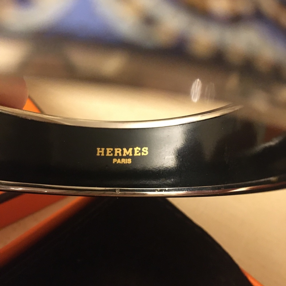 Hermes Sous Le Cedar Mosaic Enamel Bangle bracelet - Picture 4 of 11